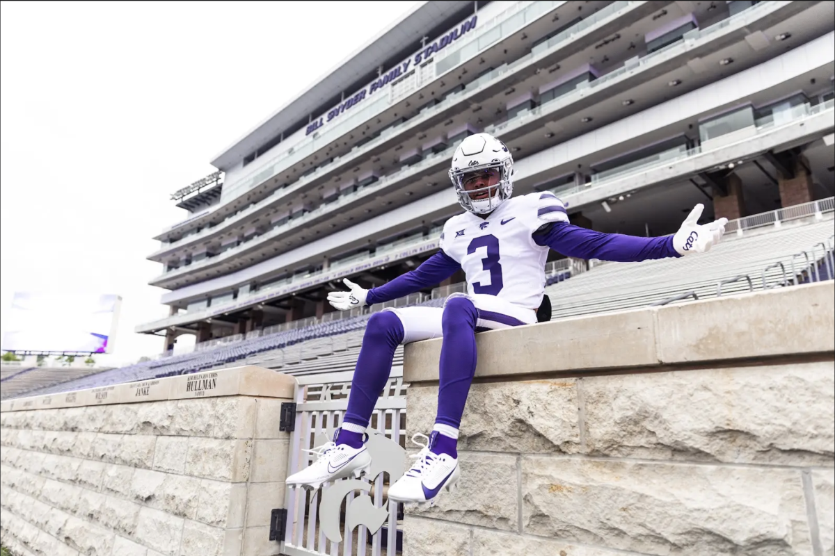 Colarado transfer Dylan Edwards poses during his official visit to K-State. Edwards signed to the Wildcats April 30. (Photo Courtesy of K-State Athletics)